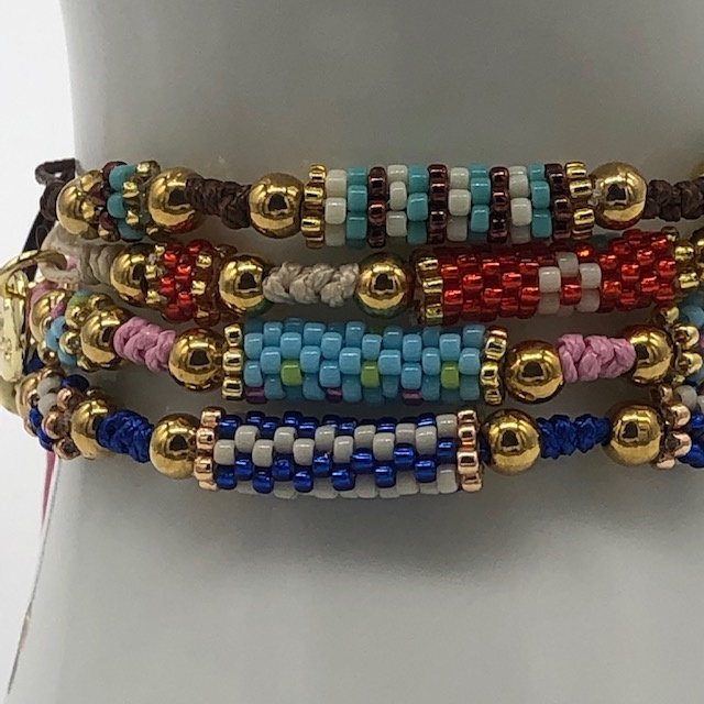 Biba  Armbandje Biba goud/bruin/blauw