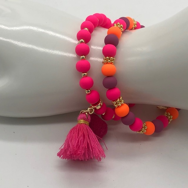 Biba  Armbandje Biba goud/oranje roze