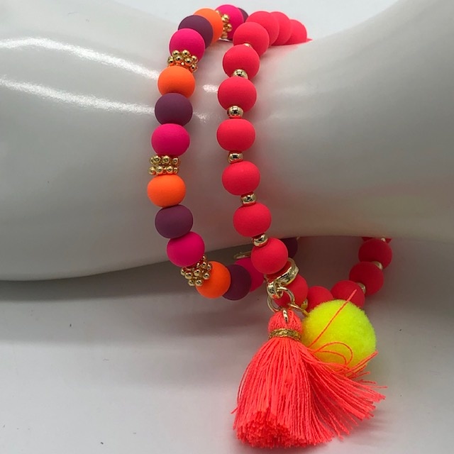 Biba  Armbandje Biba goud/neon oranje geel