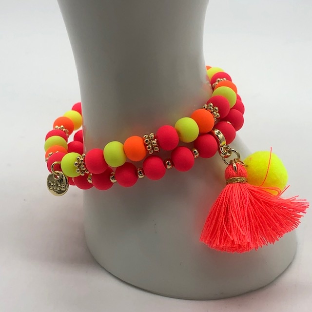 Biba  Armbandje Biba goud/neon oranje geel