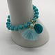 Biba  Armbandje Biba goud/aqua blauw