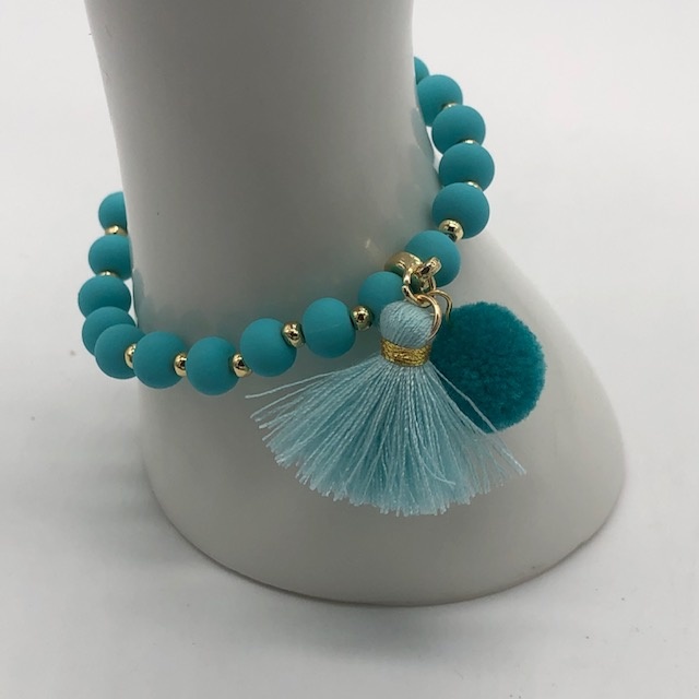 Biba  Armbandje Biba goud/aqua blauw