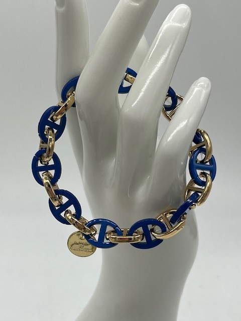 Biba  Armbandje Biba goud/blauw