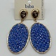 Biba  Oorbellen Biba goud/blauw