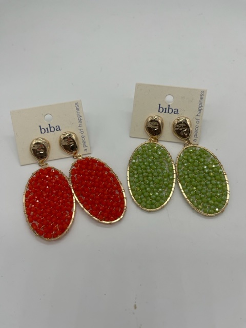 Biba  Oorbellen Biba goud/rood