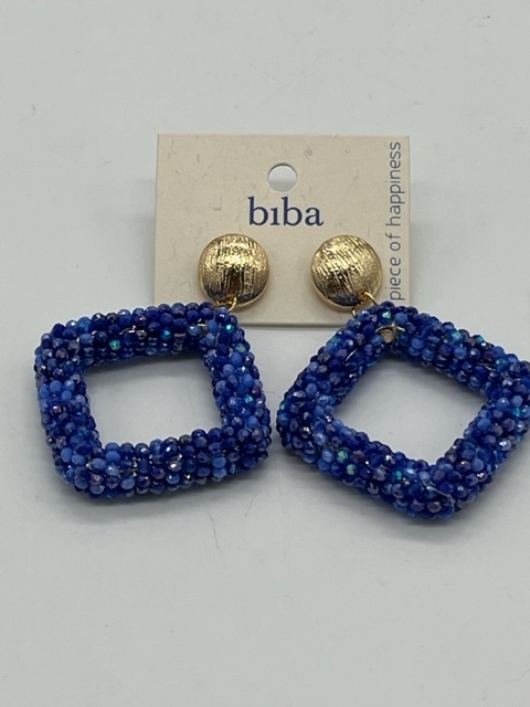 Biba  Oorbellen Biba goud/blauw