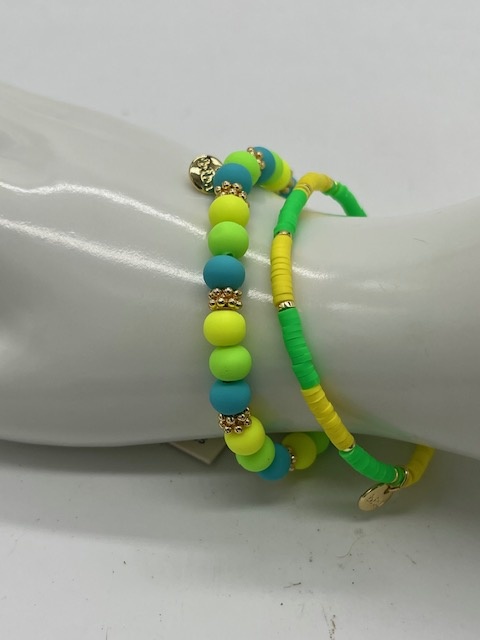 Biba  Armbandje Biba goud/groen blauw