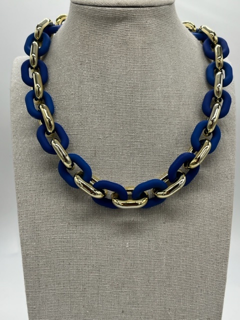 Biba  Ketting Biba goud/blauw