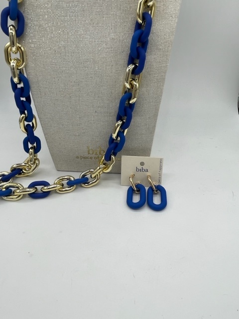 Biba  Oorbellen Biba goud/blauw