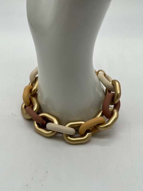 Biba  Armbandje goud/beige/taupe