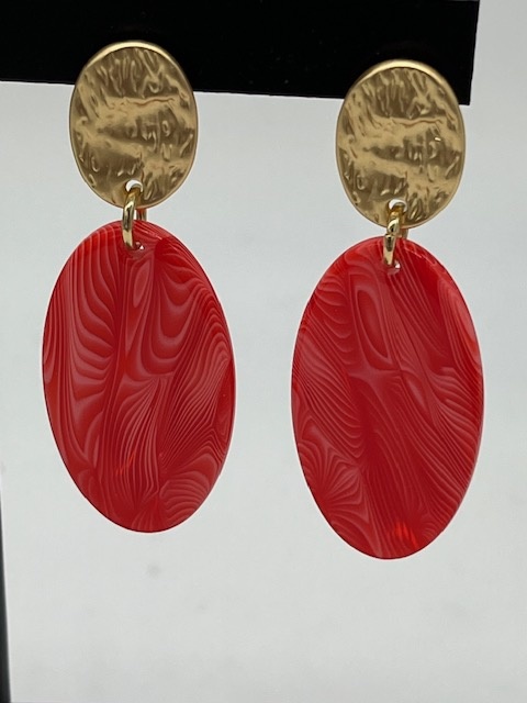 Biba  Oorbellen Biba goud/rood