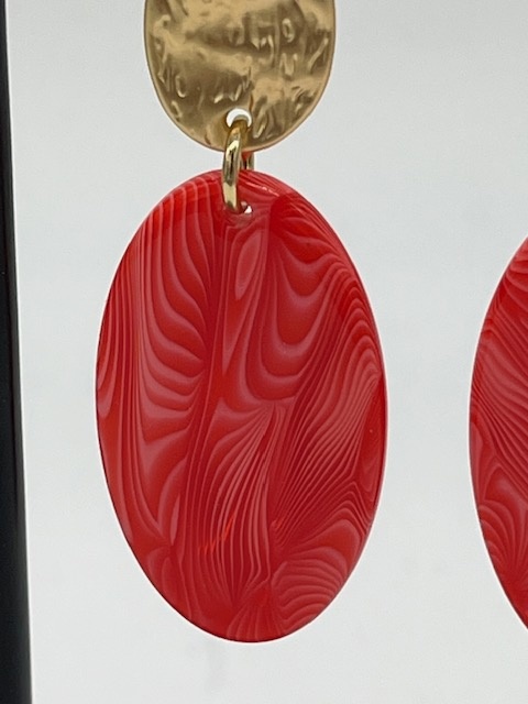 Biba  Oorbellen Biba goud/rood