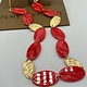 Biba  Ketting Biba goud mat/rood