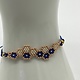 Biba  Armbandje Biba goud/blauw /wit