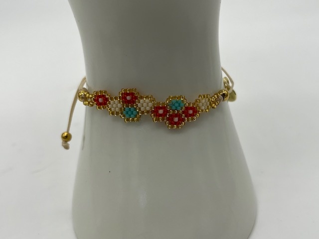 Biba  Armbandje Biba goud/groen/rood