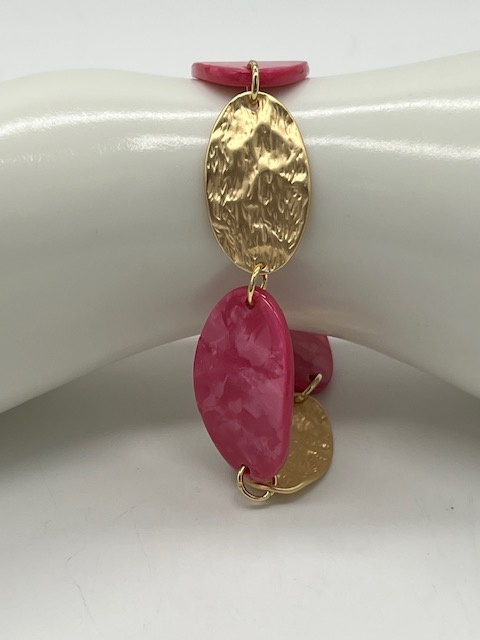 Biba  Armbandje Biba goud/roze Fuchsia