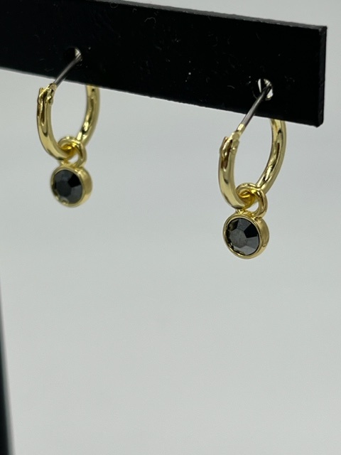 Biba  Oorbellen goud/black platina