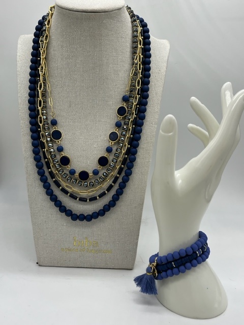 Biba  Armbandjes Biba goud/lavendel blauw