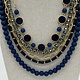 Biba  Ketting Biba goud /blauw 5 lagen