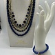 Biba  Ketting Biba goud /blauw 5 lagen