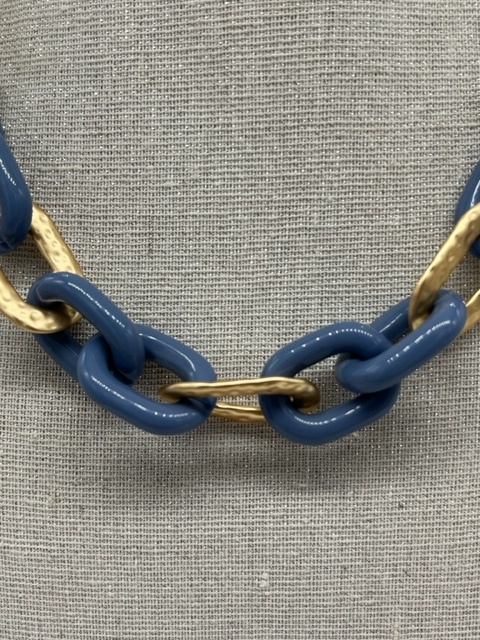 Biba  Ketting Biba goud/blauw/lavendel