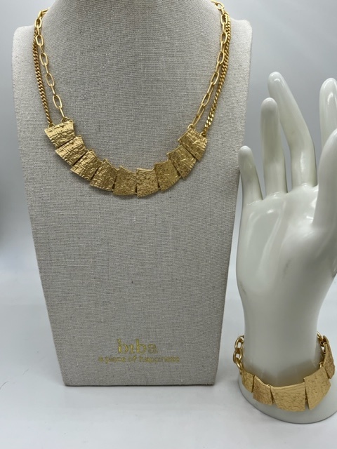 Biba  Armbandje Bib gold plated mat