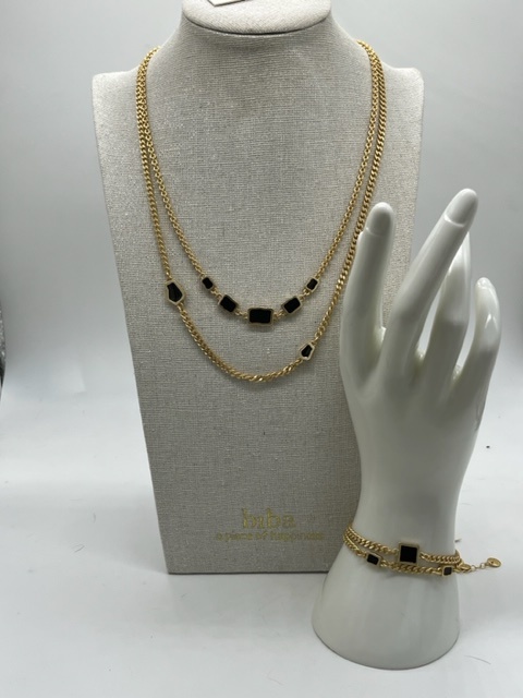 Biba  Ketting Biba goud/zwart