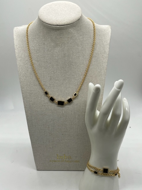 Biba  Ketting Biba goud/zwart