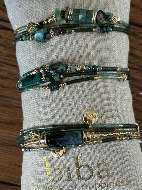 Biba  Armbandjes Biba goud/groen