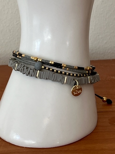 Biba  Armbandjes Biba goud/grijs/zwart