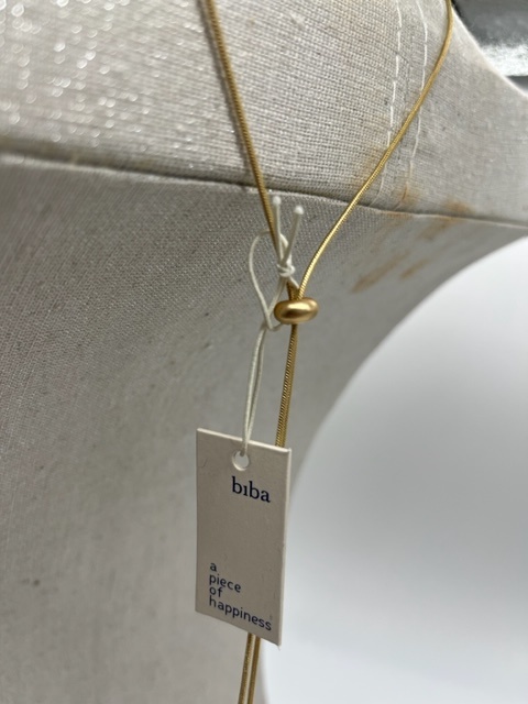 Biba  Ketting Biba lang goud/zwart