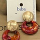 Biba  Oorbellen Biba goud/rood