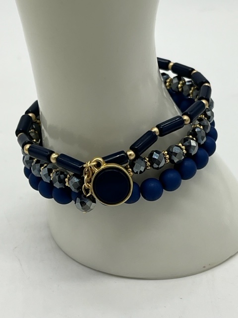 Biba  Armbandjes Biba goud/blauw