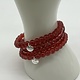 Biba  Armbandjes Biba zilver/licht rood