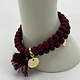 Biba  Armbandjes Biba rood /donker aubergine