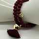 Biba  Armbandjes Biba rood /donker aubergine