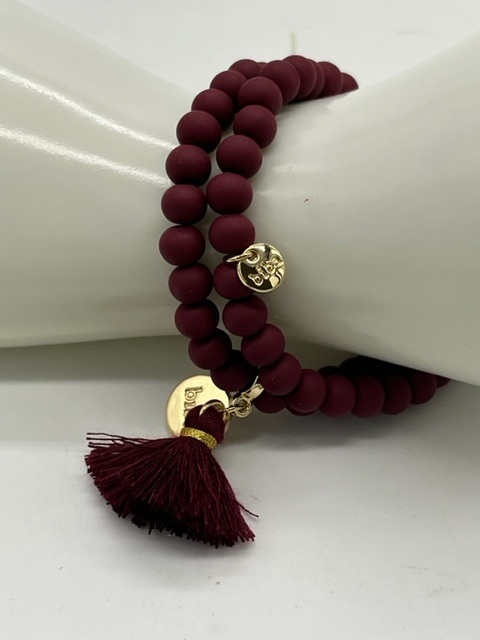 Biba  Armbandjes Biba rood /donker aubergine