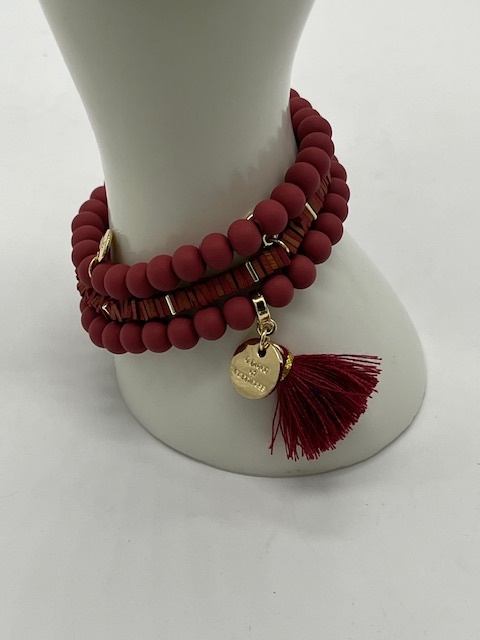 Biba  Armbandjes Biba goud bruin/rood