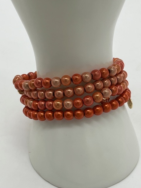 Biba  Armbandjes Biba goud/mix oranje