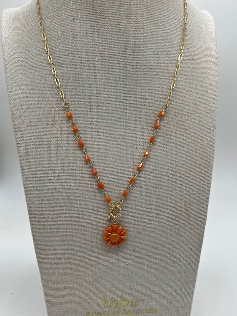 Biba  ketting Biba goud/oranje