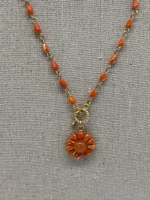 Biba  ketting Biba goud/oranje