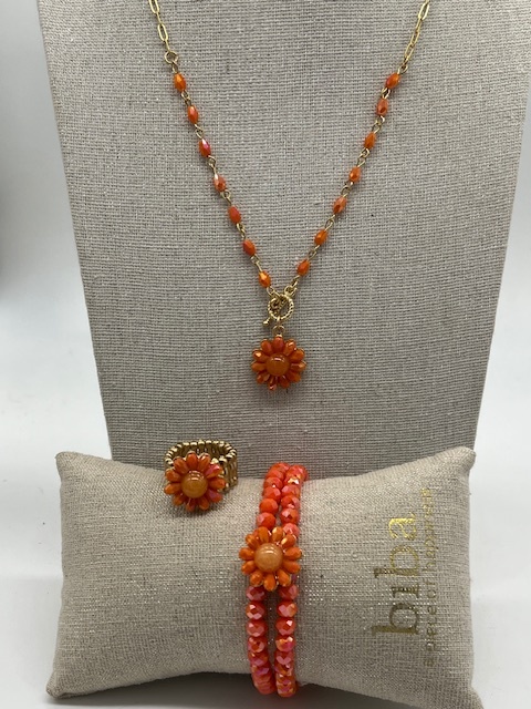 Biba  ketting Biba goud/oranje