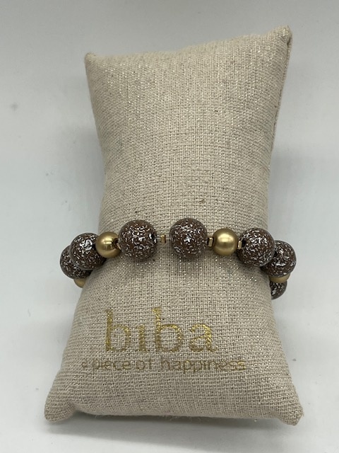 Biba  Armbandje Biba goud/bruin/taupe