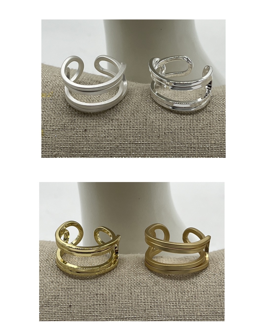 Biba  ring goud/mat