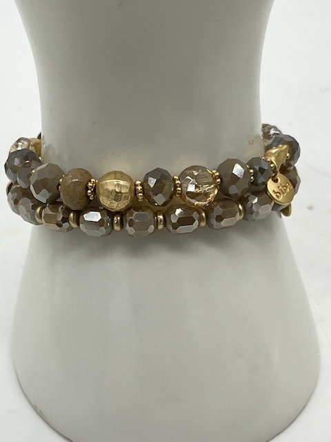 Biba  Armbandjes Biba goud bruin grijs
