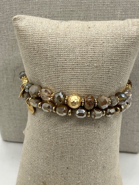 Biba  Armbandjes Biba goud bruin grijs