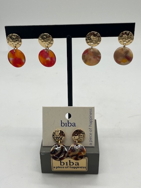 Biba  Oorbellen Biba goud/rood