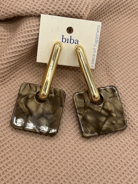 Biba  Oorbellen Biba goud/bruin