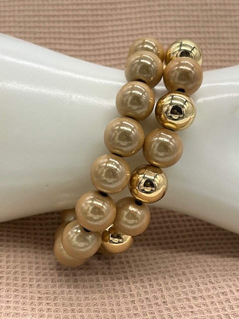 Biba  Armbandjes goud/taupe