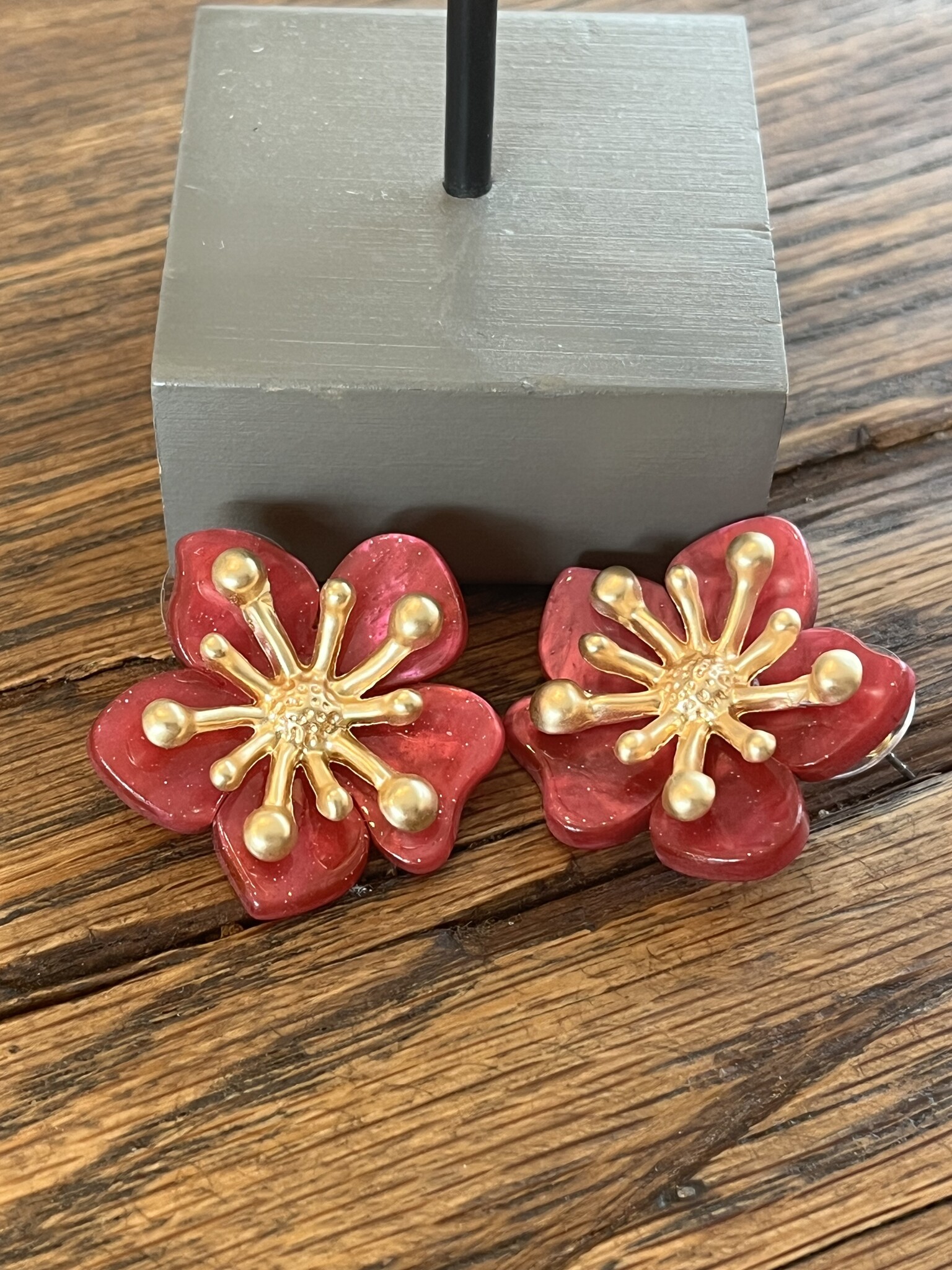 Biba  Oorbellen Biba goud/fuchsia